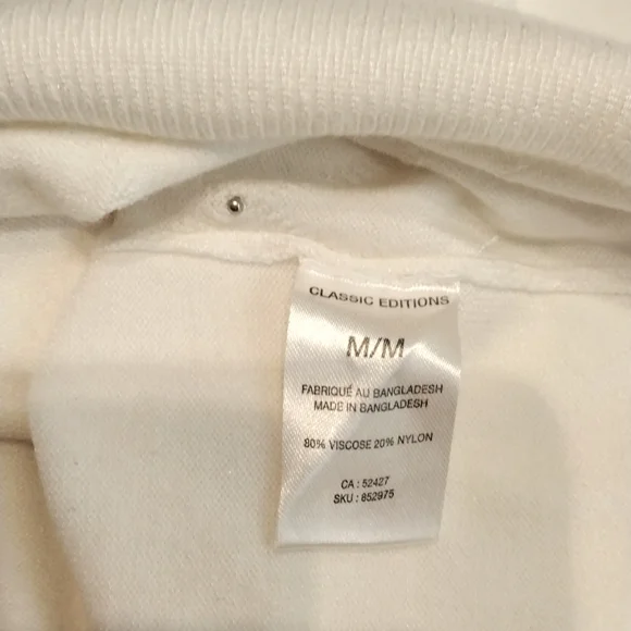 Classic Editions off white sweater with pearl detail - Picture 8 of 9